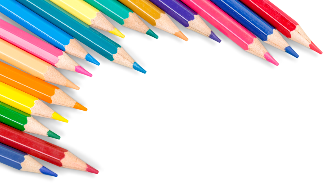 Different Colored Pencils Art Concept